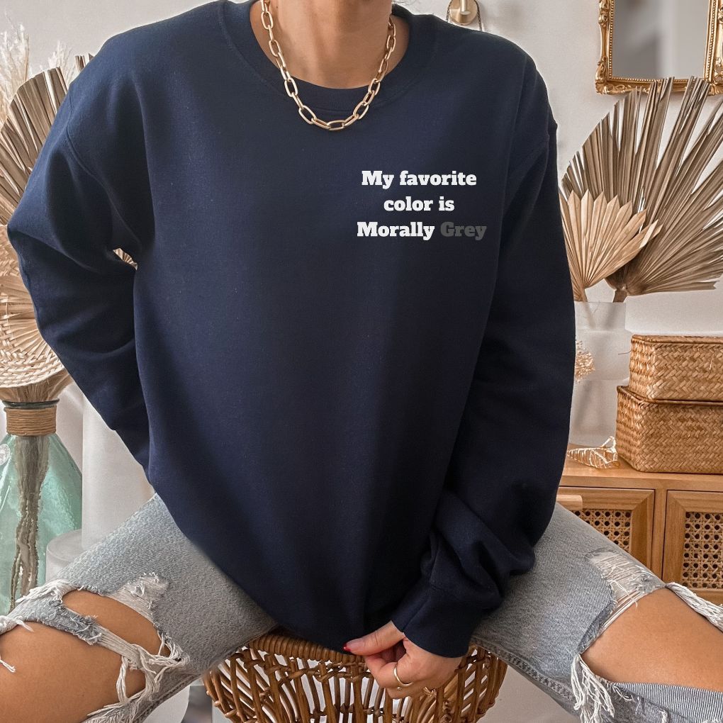 Navy Morally Grey Characters Sweatshirt - Smut Readers Sweater