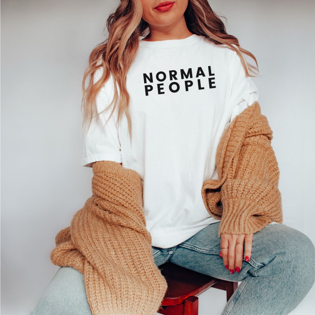 White Normal People Sally Rooney Inspired Comfort Colors T-Shirt - Bookish Shirt