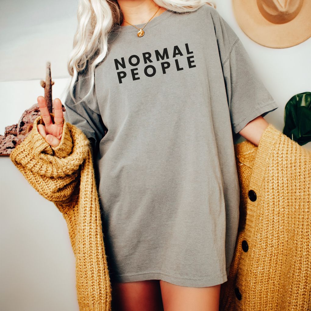 Gray Normal People Sally Rooney Inspired Comfort Colors T-Shirt - Bookish Shirt