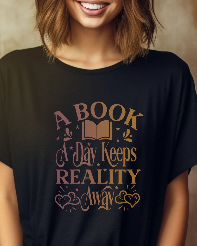 A Book A Day Keeps Reality Away T-Shirt | Bookish Shirt | Comfort Colors Tee for Book Lovers - Liam & Lore