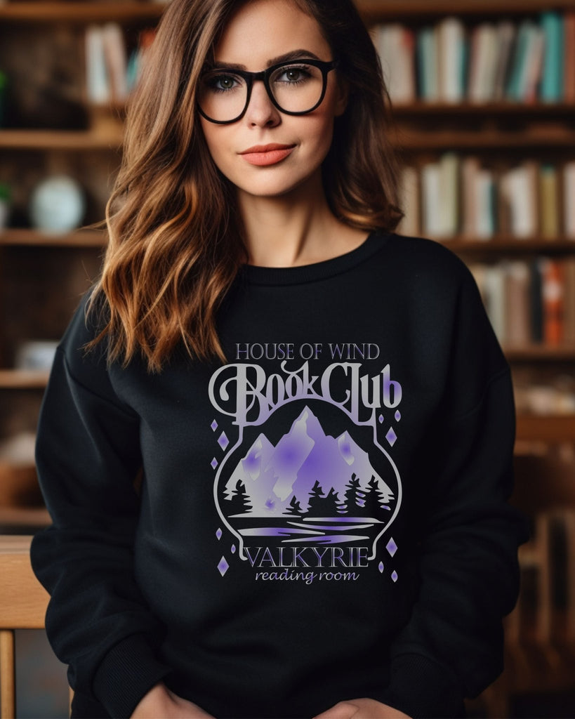 ACOTAR - Inspired Tie - Dye Sweatshirt - House of Wind Valkyrie Book Club - Liam & Lore