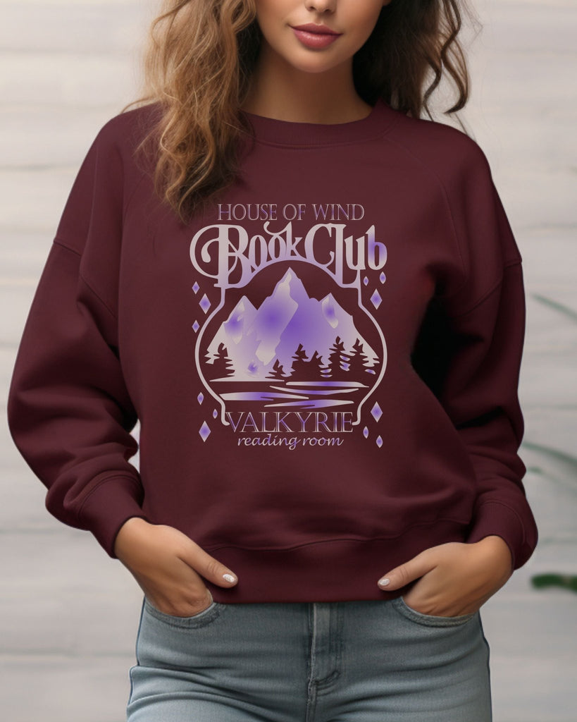 ACOTAR - Inspired Tie - Dye Sweatshirt - House of Wind Valkyrie Book Club - Liam & Lore