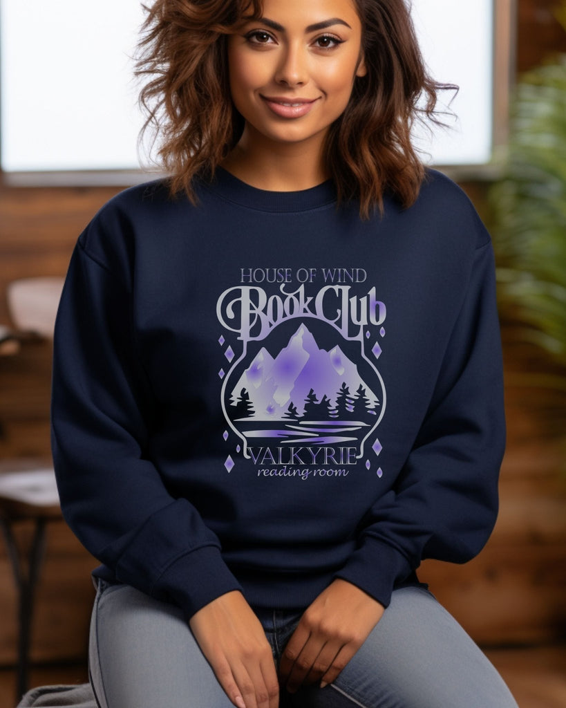 ACOTAR - Inspired Tie - Dye Sweatshirt - House of Wind Valkyrie Book Club - Liam & Lore
