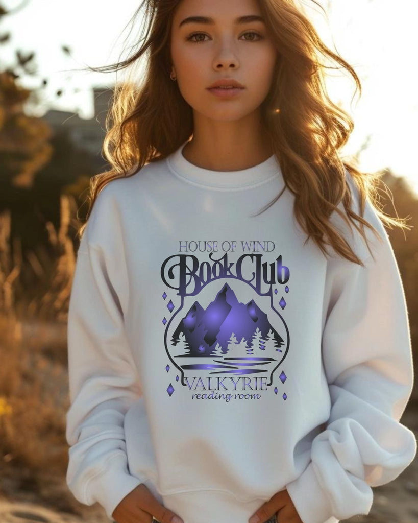 ACOTAR - Inspired Tie - Dye Sweatshirt - House of Wind Valkyrie Book Club - Liam & Lore