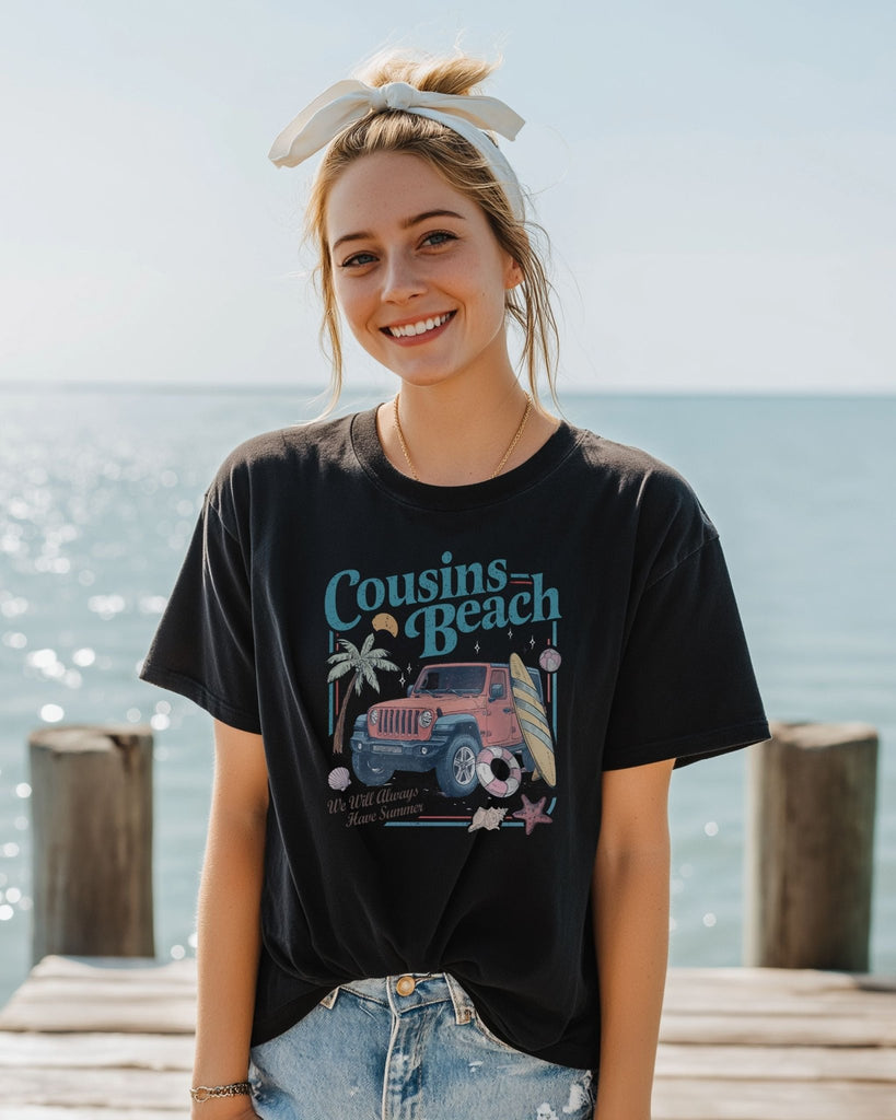 Cousins Beach T-Shirt | Jeep Edition | The Summer I Turned Pretty Merch (TSITP Comfort Colors Tee) - Liam & Lore