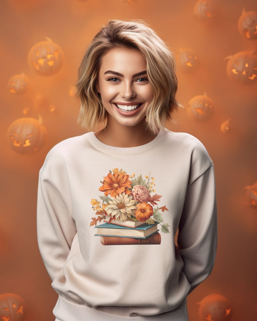Fall Watercolor Floral Bookish Sweatshirt - Liam & Lore
