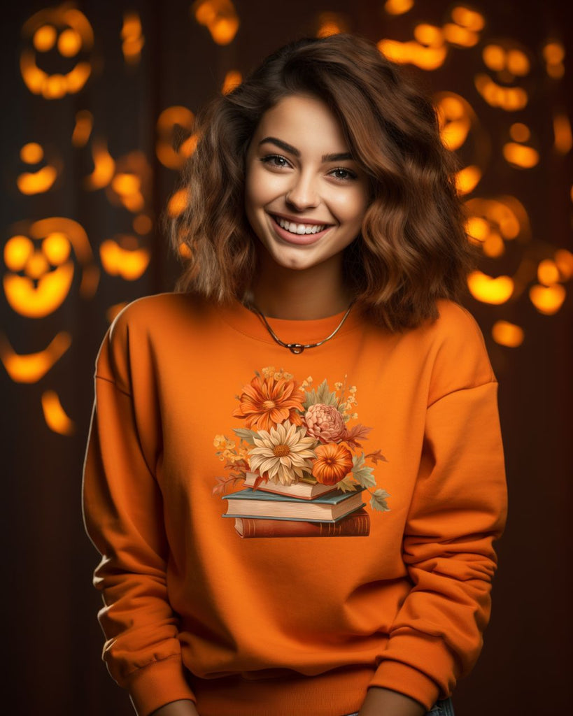 Fall Watercolor Floral Bookish Sweatshirt - Liam & Lore