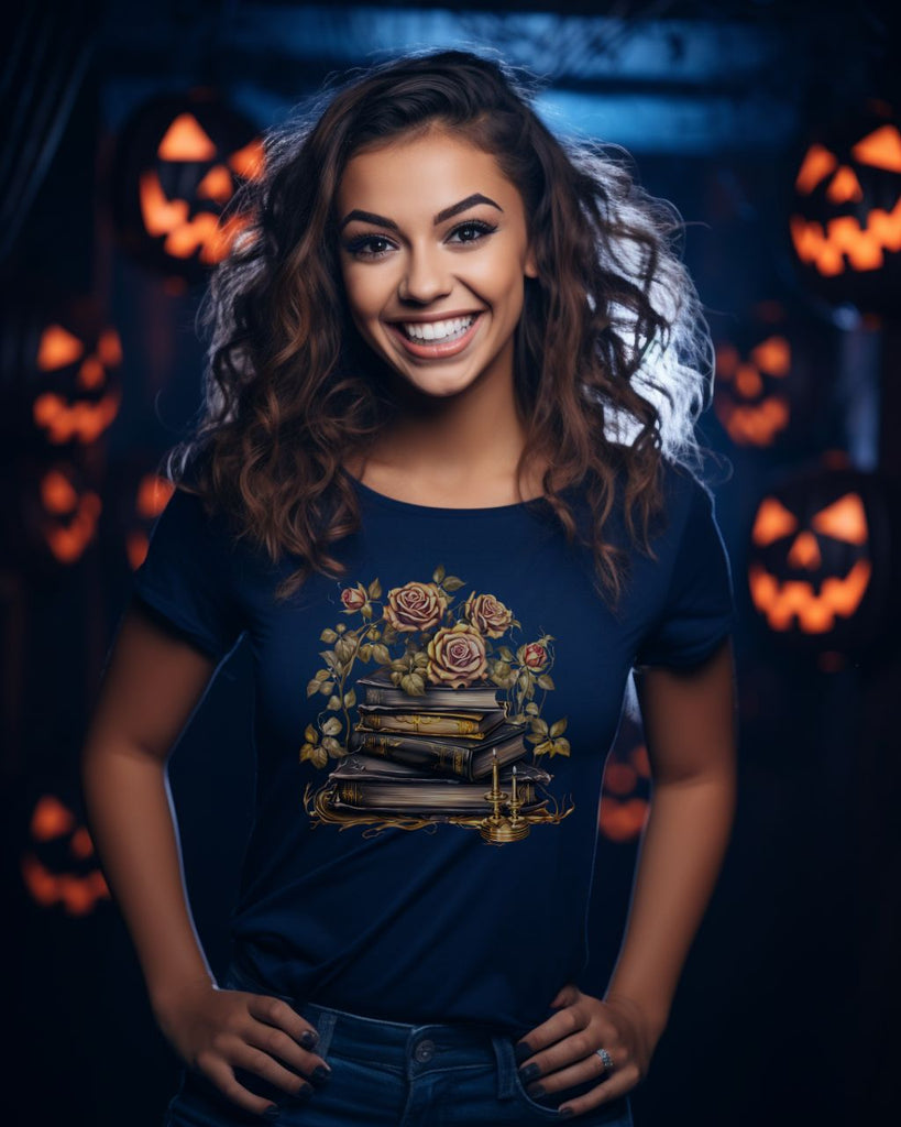 Gold Rose Halloween Bookish Comfort Colors T-Shirt - Liam & Lore