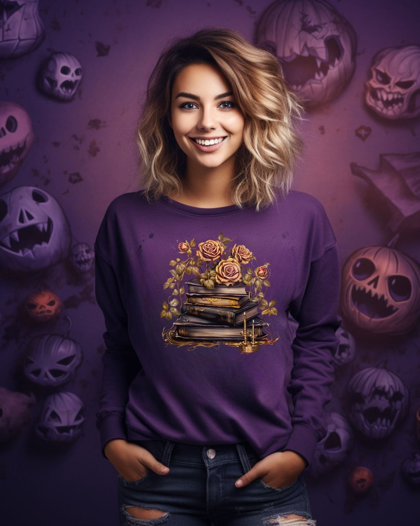 Gold Rose Halloween Bookish Sweatshirt - Liam & Lore