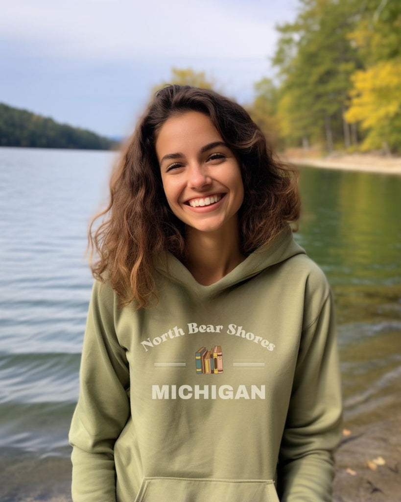North Bear Shores Michigan Hoodie - Emily Henry Bookish Inspired Hoodie - Liam & Lore