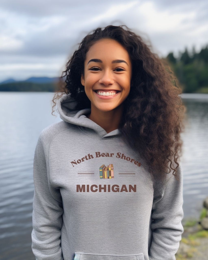 North Bear Shores Michigan Hoodie - Emily Henry Bookish Inspired Hoodie - Liam & Lore