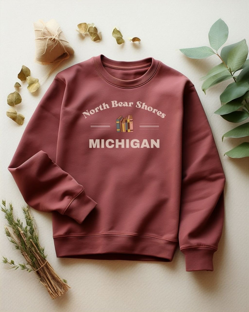 North Bear Shores Michigan Sweatshirt - Emily Henry Bookish Inspired Sweater - Liam & Lore