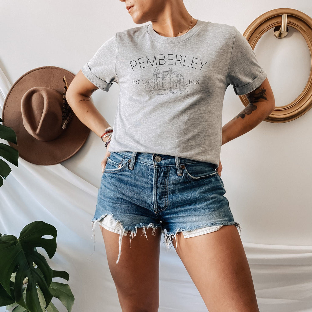 Pemberley Manor T-Shirt - Jane Austen Inspired Bookish Shirt - Liam & Lore