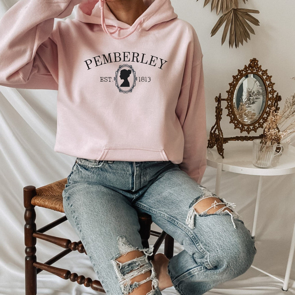 Pemberley Silhouette Hoodie - Jane Austen Inspired Bookish Hoodie - Liam & Lore