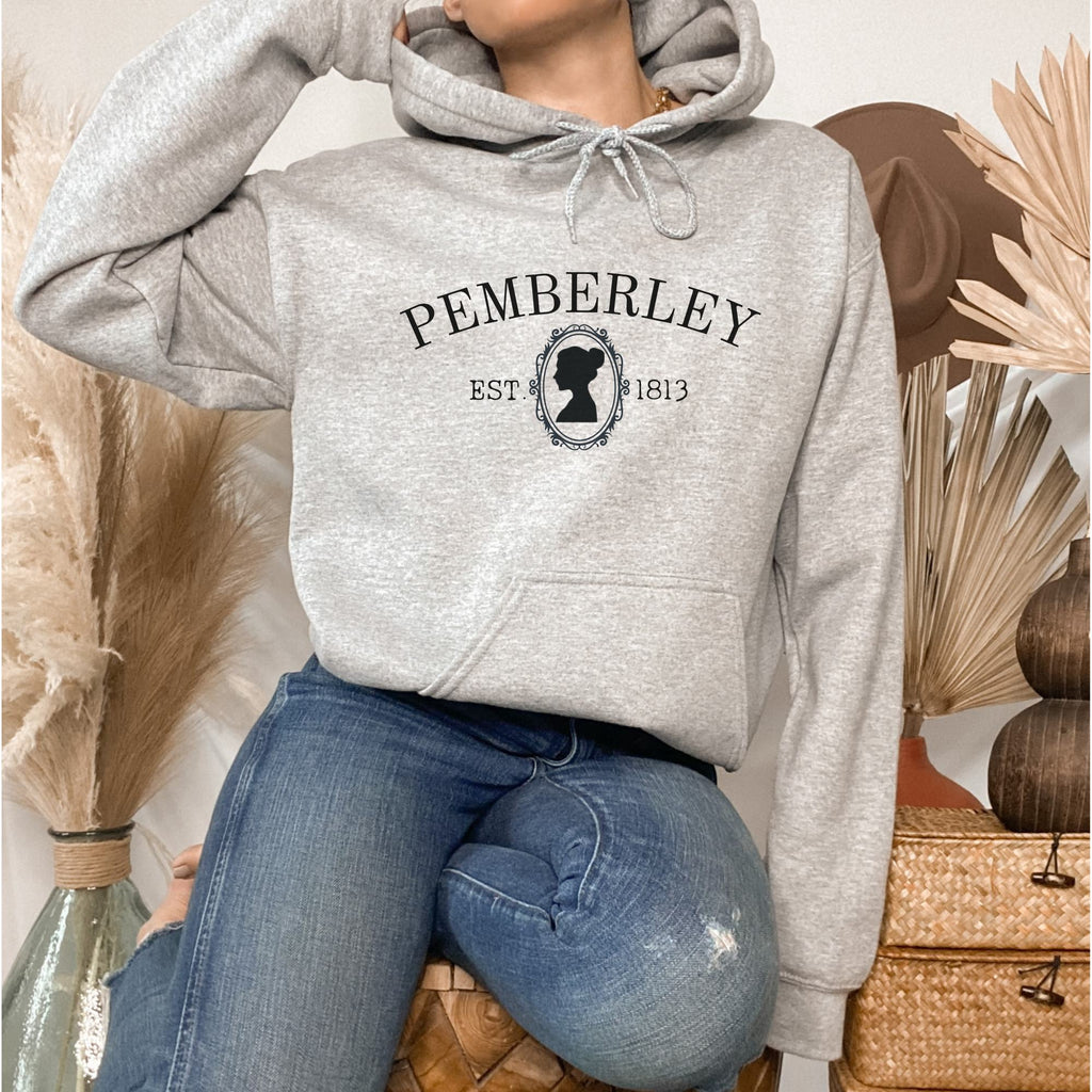 Pemberley Silhouette Hoodie - Jane Austen Inspired Bookish Hoodie - Liam & Lore