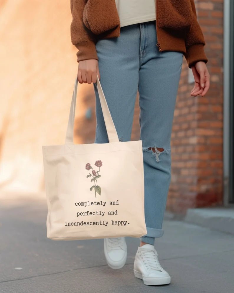 Pride and Prejudice Cotton Canvas Tote Bag | Book Bag | Liam & Lore - Liam & Lore