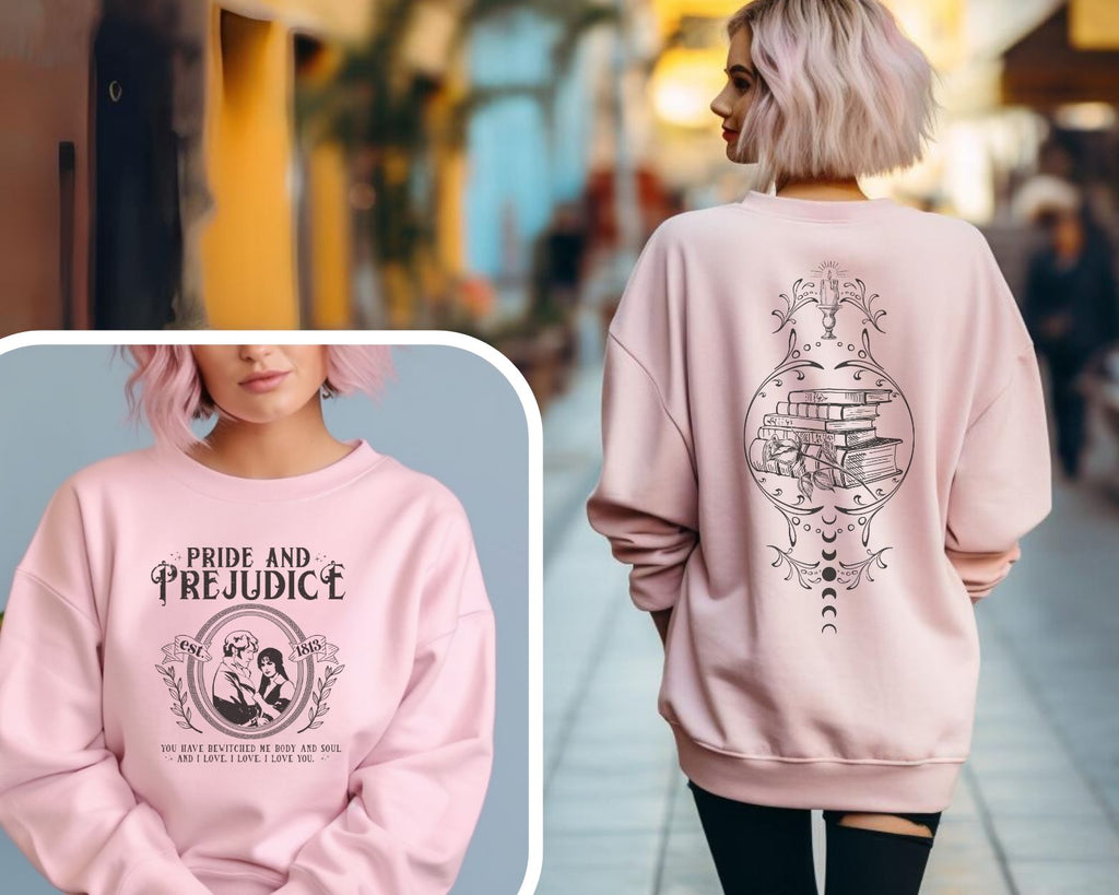Pride and Prejudice Sweatshirt - Jane Austen Double - Sided Sweater, Classic Literature Bookish Merch - Liam & Lore