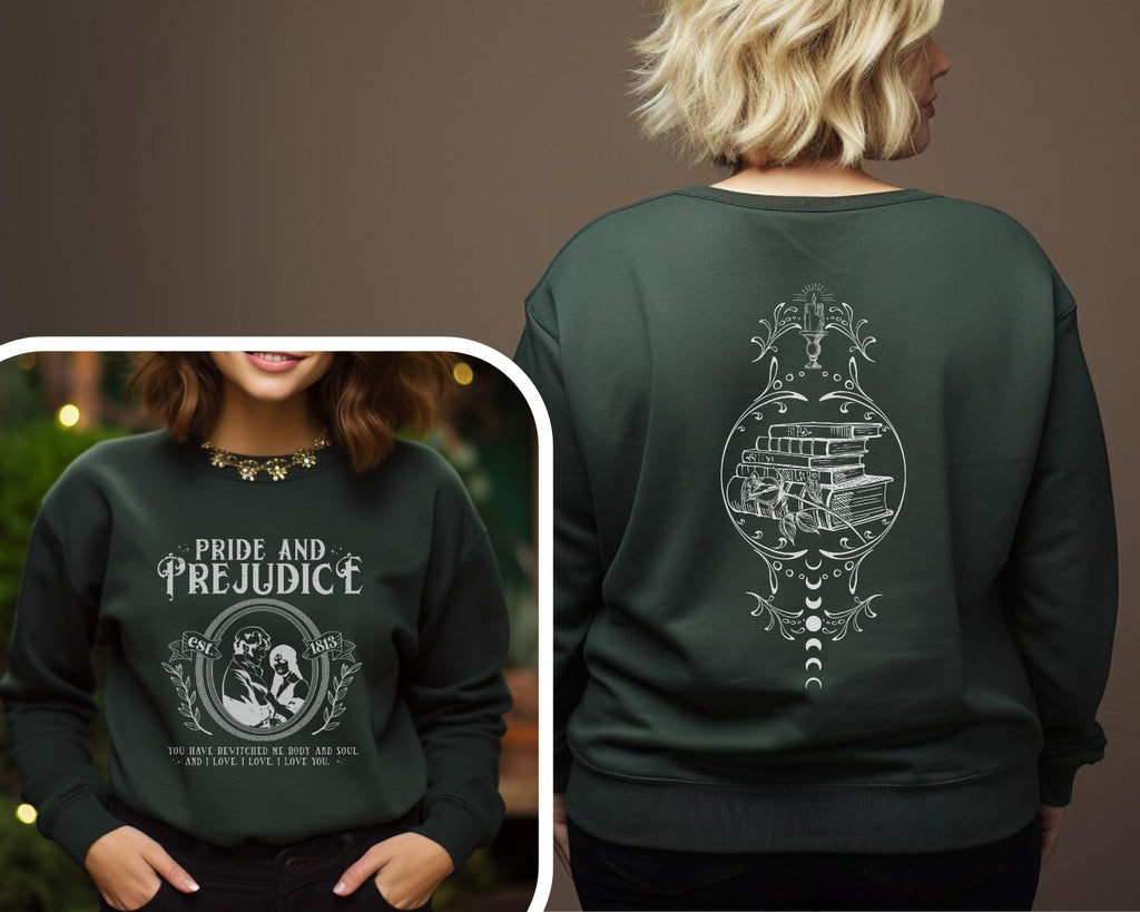 Pride and Prejudice Sweatshirt - Jane Austen Double - Sided Sweater, Classic Literature Bookish Merch - Liam & Lore