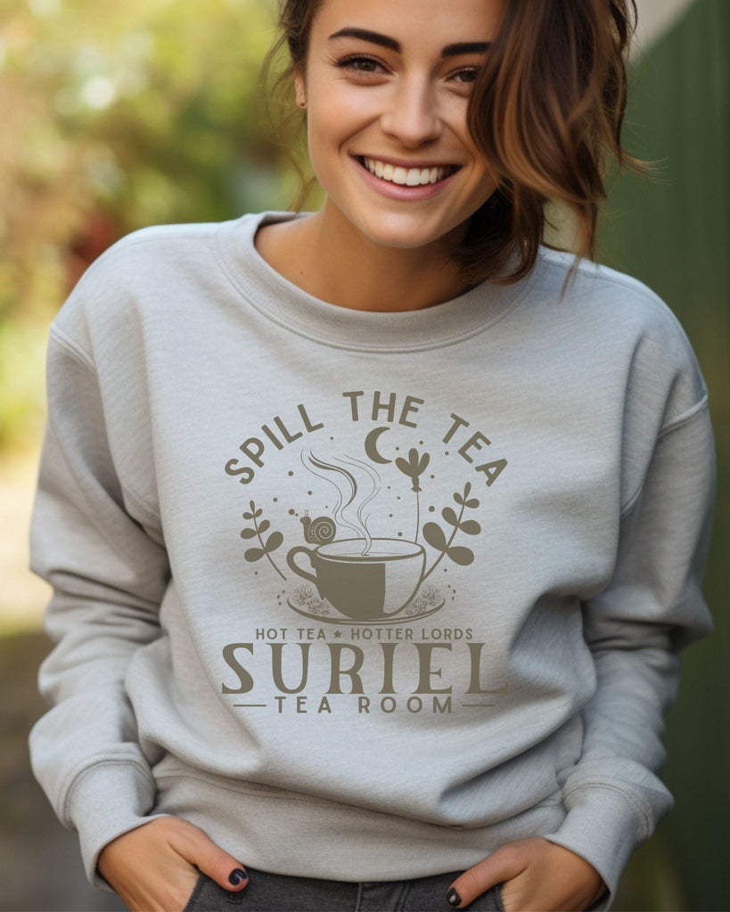 Suriel Tea Co Sweatshirt - ACOTAR Velaris Sarah J. Maas Inspired Sweater - Liam & Lore