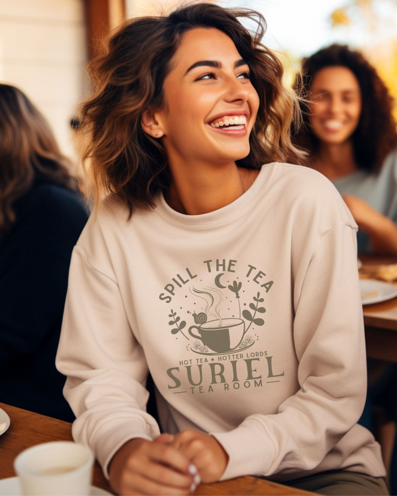 Suriel Tea Co Sweatshirt - ACOTAR Velaris Sarah J. Maas Inspired Sweater - Liam & Lore
