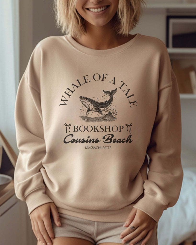 Whale of a Tale Bookshop Sweatshirt | The Summer I Turned Pretty Merch | TSITP Bookish Merch - Liam & Lore