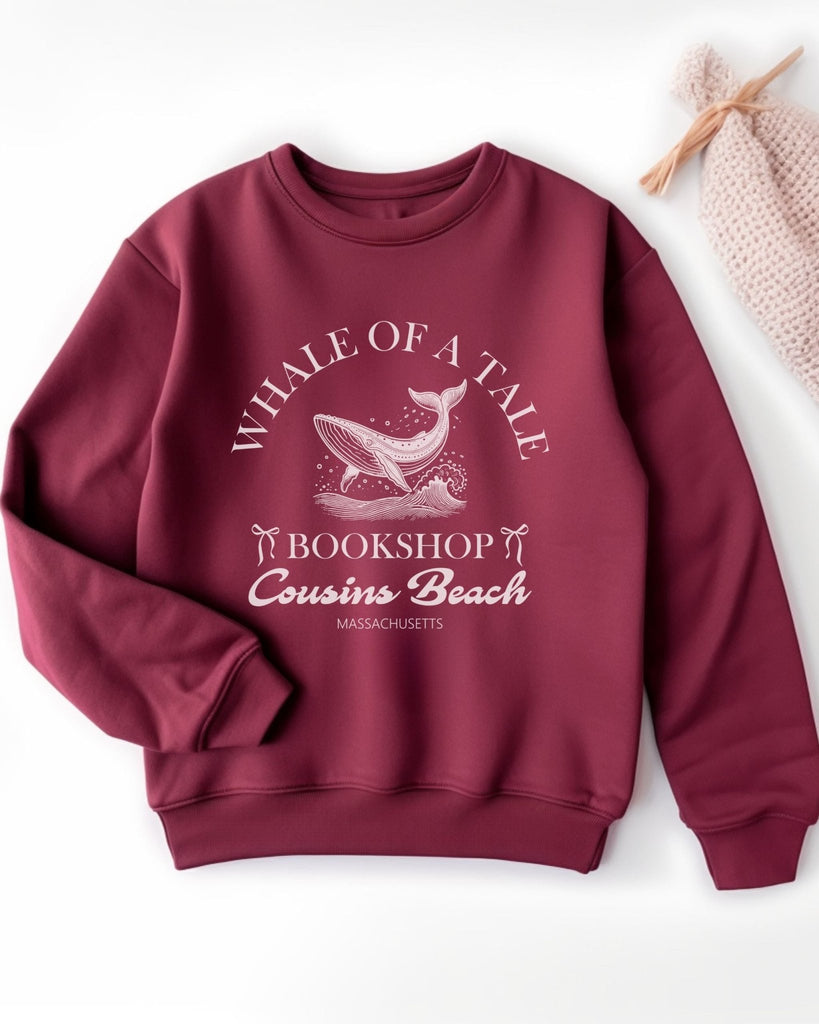 Whale of a Tale Bookshop Sweatshirt | The Summer I Turned Pretty Merch | TSITP Bookish Merch - Liam & Lore