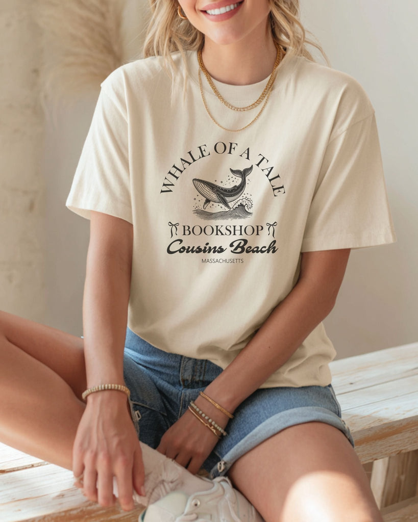 Whale of a Tale Bookshop T-Shirt | The Summer I Turned Pretty Merch - Liam & Lore