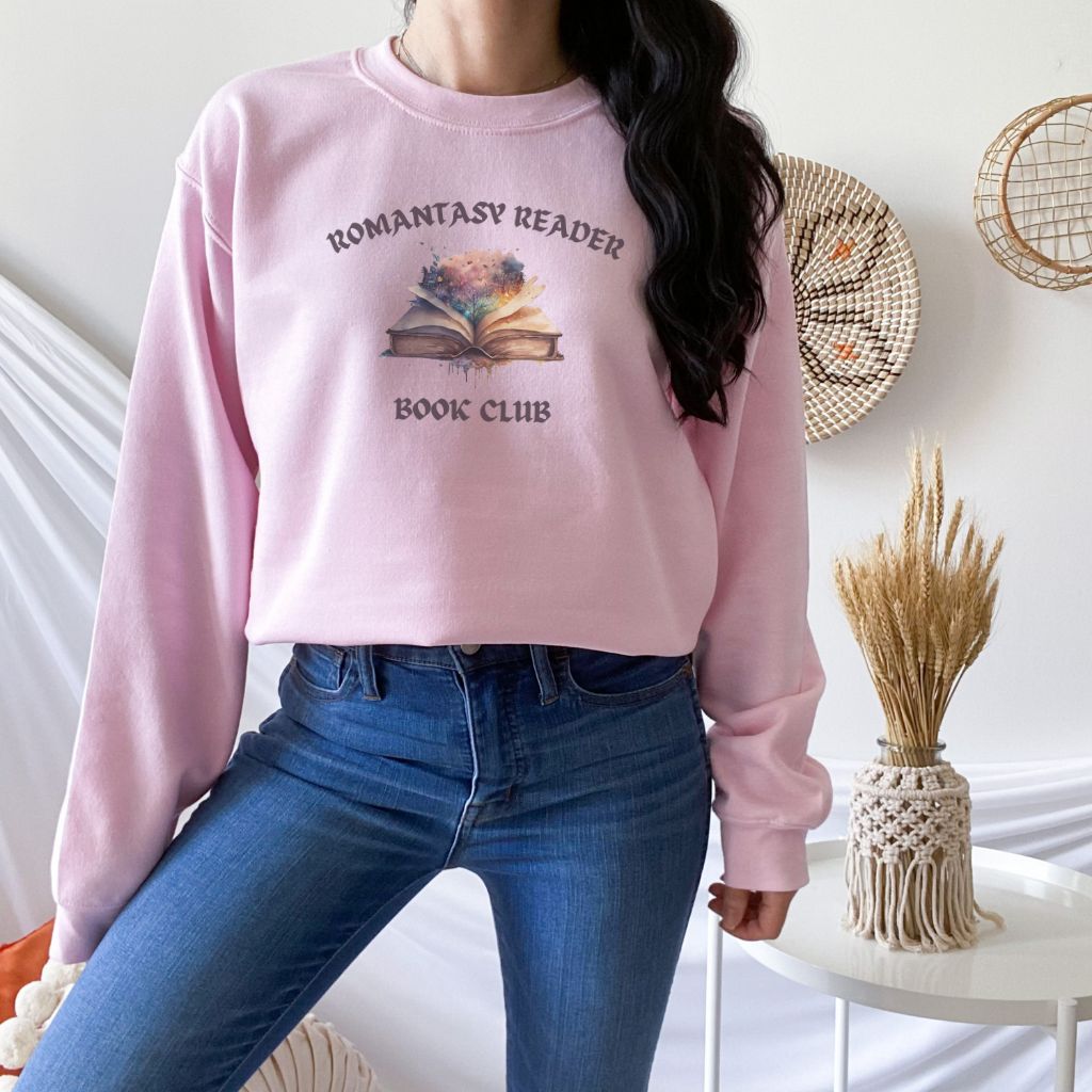 Soft Pink Romantasy Readers Sweatshirt - Inspired Romance Book Sweatshirt