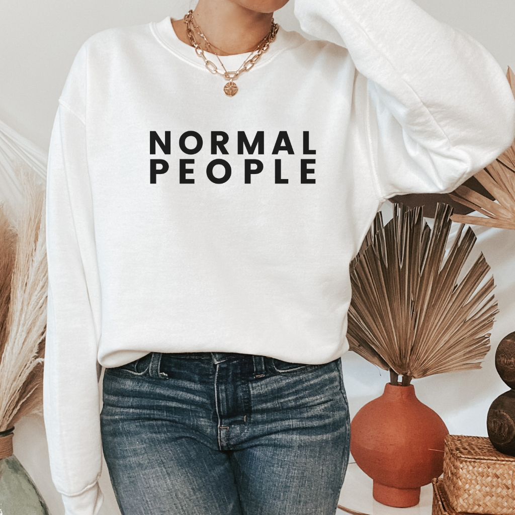 White Normal People Sally Rooney Inspired Sweatshirt - Bookish Sweater