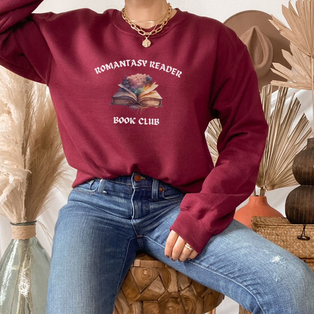 Maroon Romantasy Readers Sweatshirt - Inspired Romance Book Sweatshirt