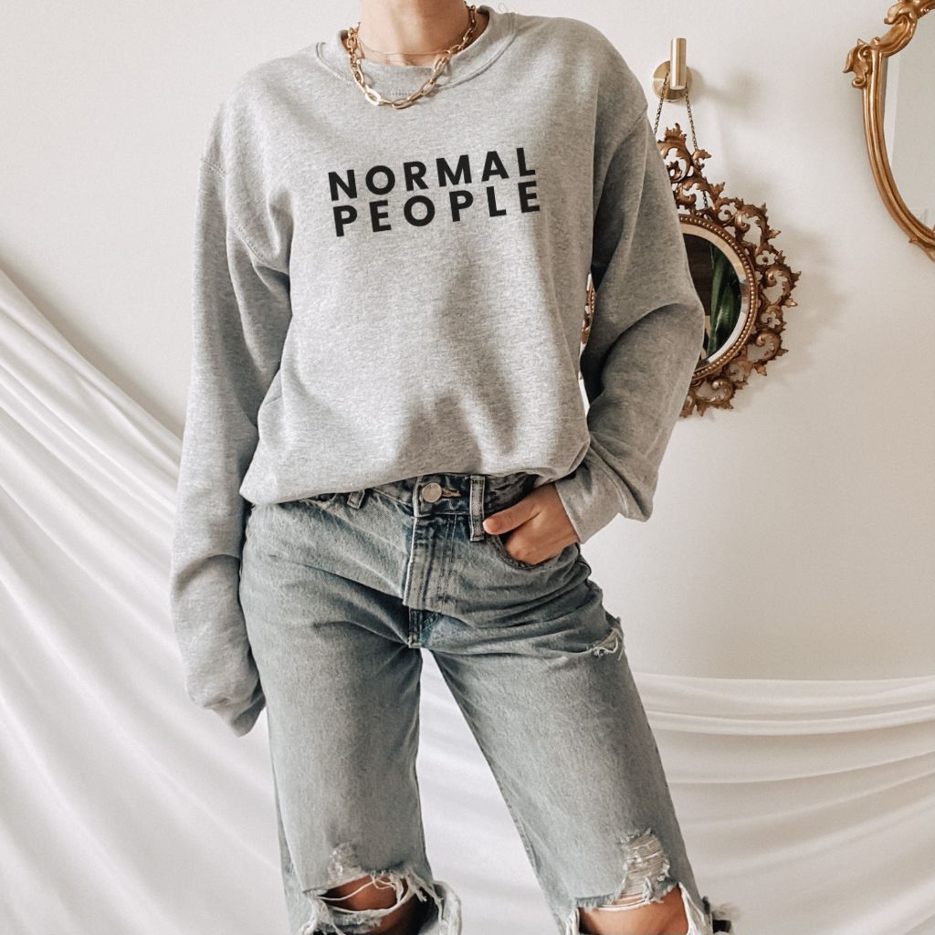 Sport Grey Normal People Sally Rooney Inspired Sweatshirt - Bookish Sweater
