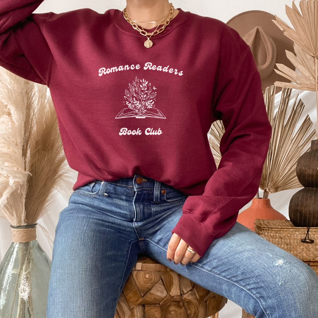 Maroon Romance Readers Sweatshirt - Inspired Romance Book Sweatshirt
