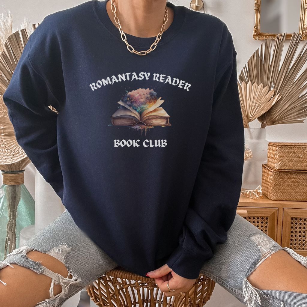 Navy Romantasy Readers Sweatshirt - Inspired Romance Book Sweatshirt