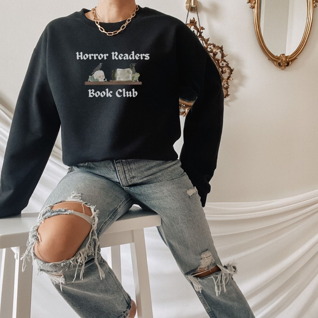 Black Horror Readers Sweatshirt - Horror Readers Fan Sweatshirt