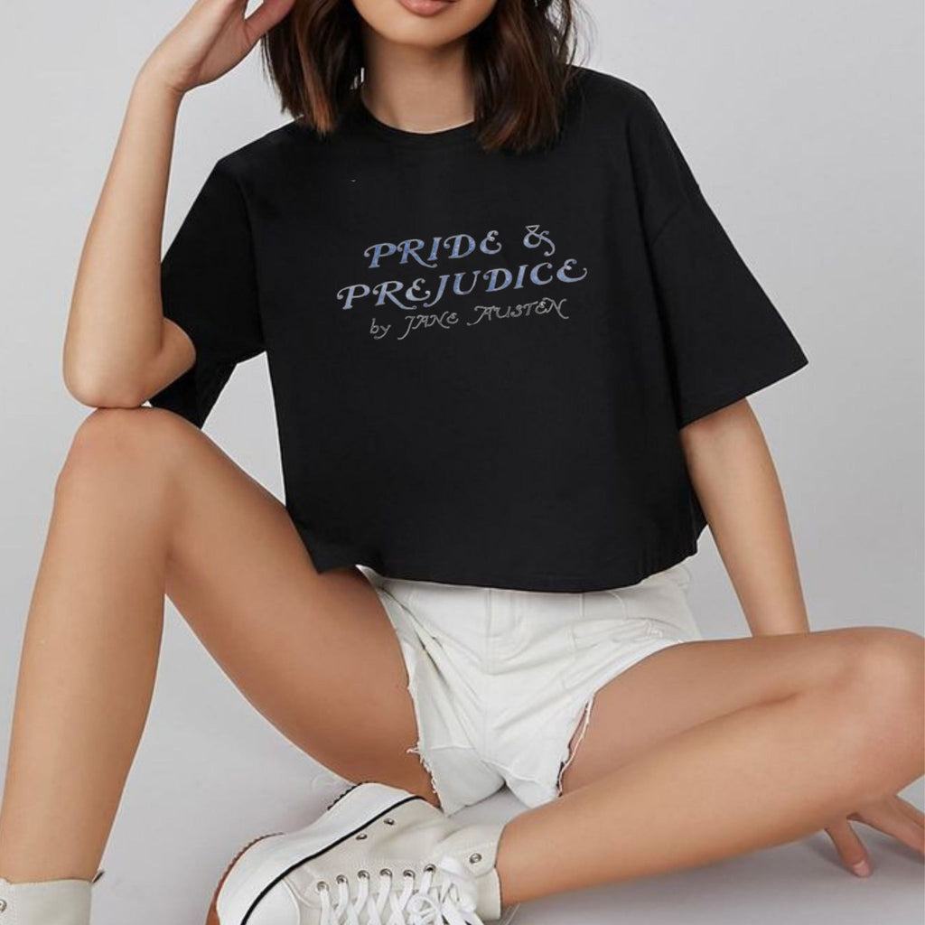 Black Pride And Prejudice T-Shirt - Jane Austen Inspired Bookish Shirt
