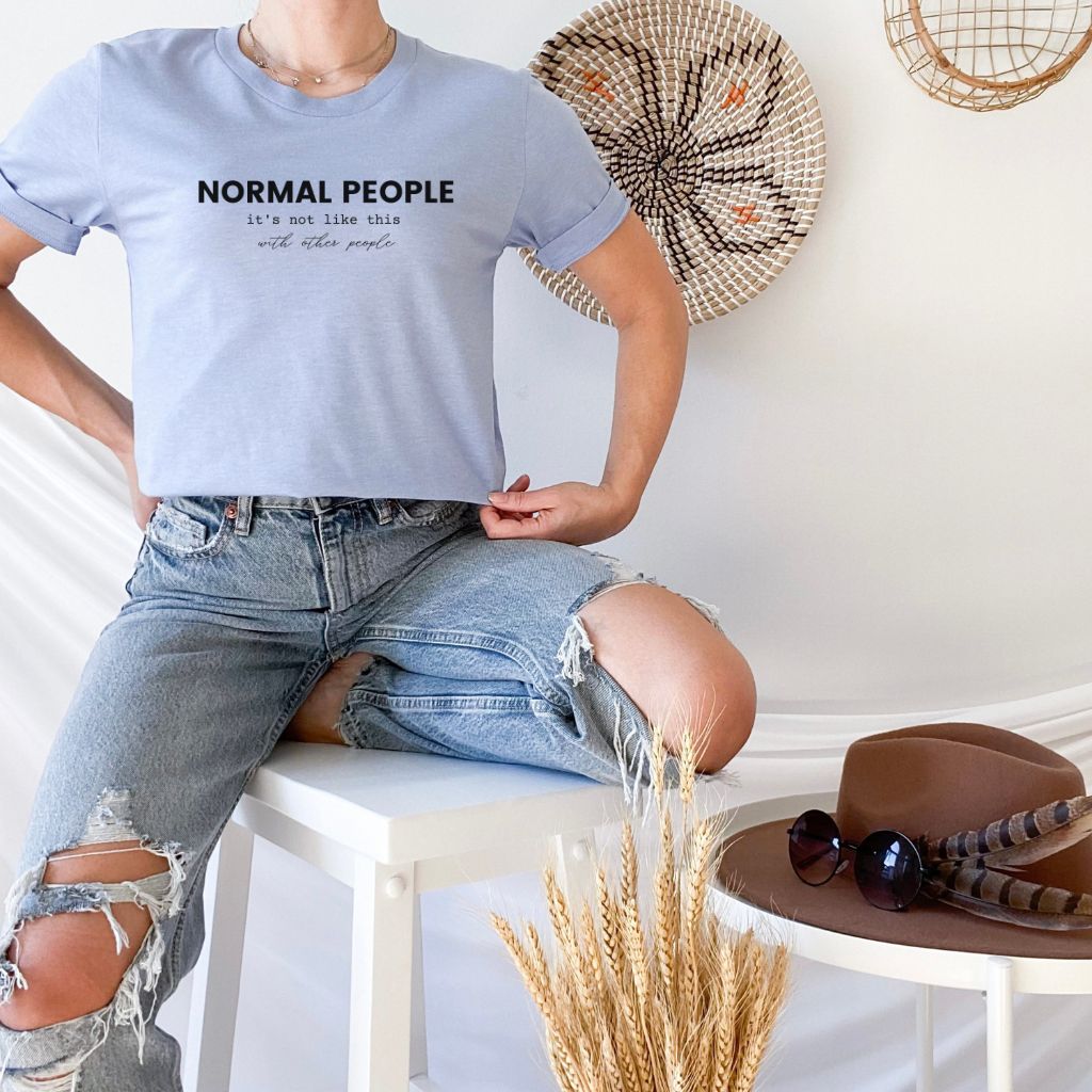 Light Blue Normal People Sally Rooney Inspired T-Shirt - Bookish Shirt