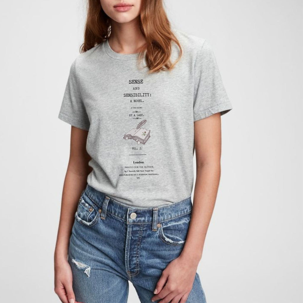 Sport Grey Sense and Sensibility Shirt - Jane Austen Inspired Bookish Shirt