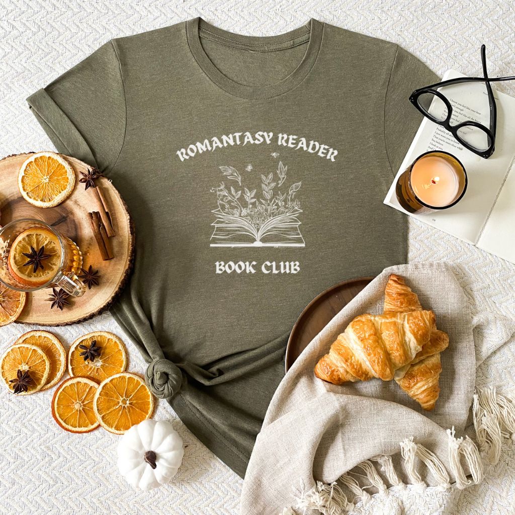 Heather Olive Romantasy Readers Shirt - Inspired Romance Book Sweatshirt