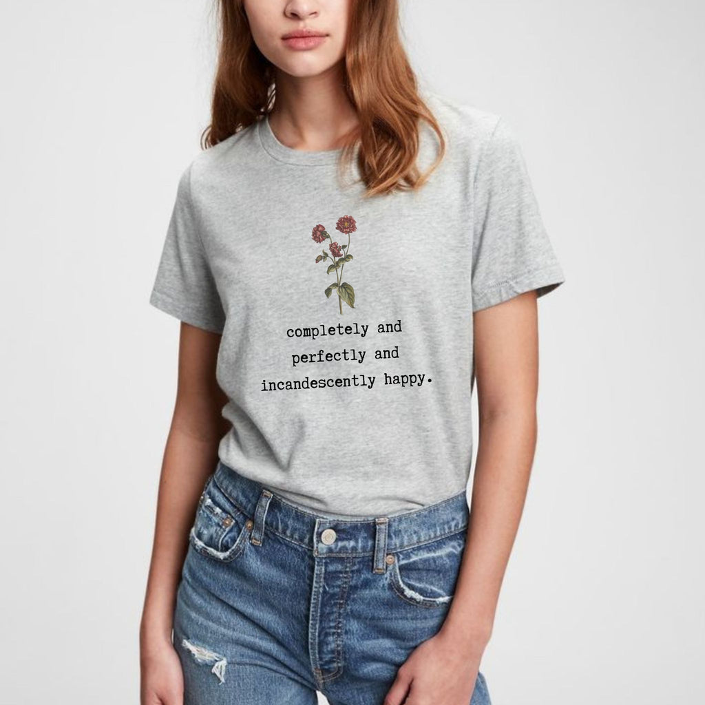 Gray Pride And Prejudice T-Shirt - Jane Austen and Mr. Darcy Inspired Bookish Shirt