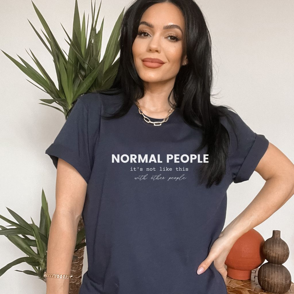Navy Normal People Sally Rooney Inspired T-Shirt - Bookish Shirt