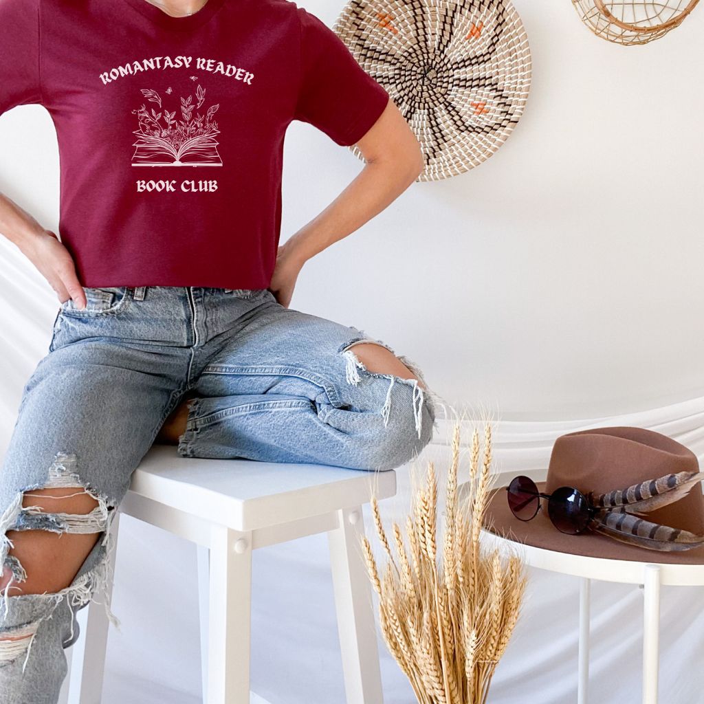 Maroon Romantasy Readers Shirt - Inspired Romance Book Sweatshirt