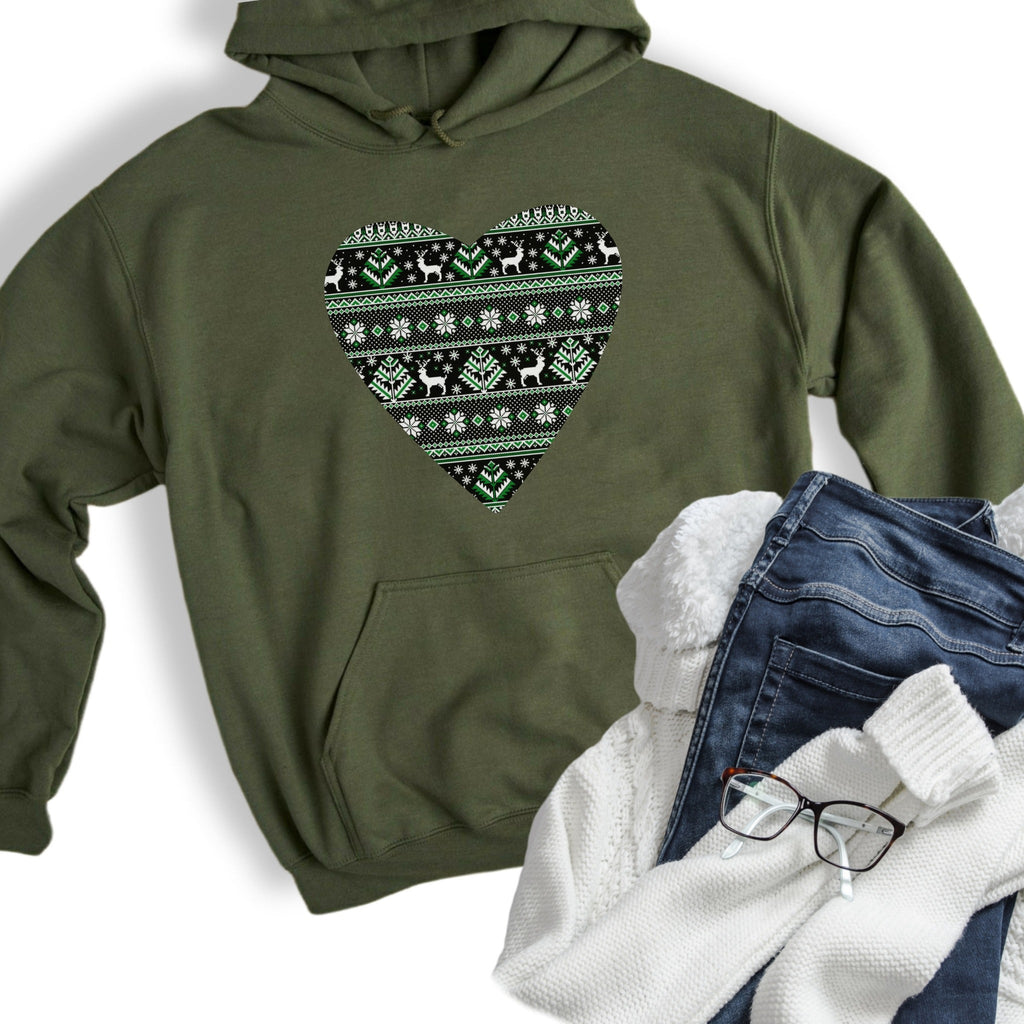 Fair Isle Heart Hoodie - Liam & Lore