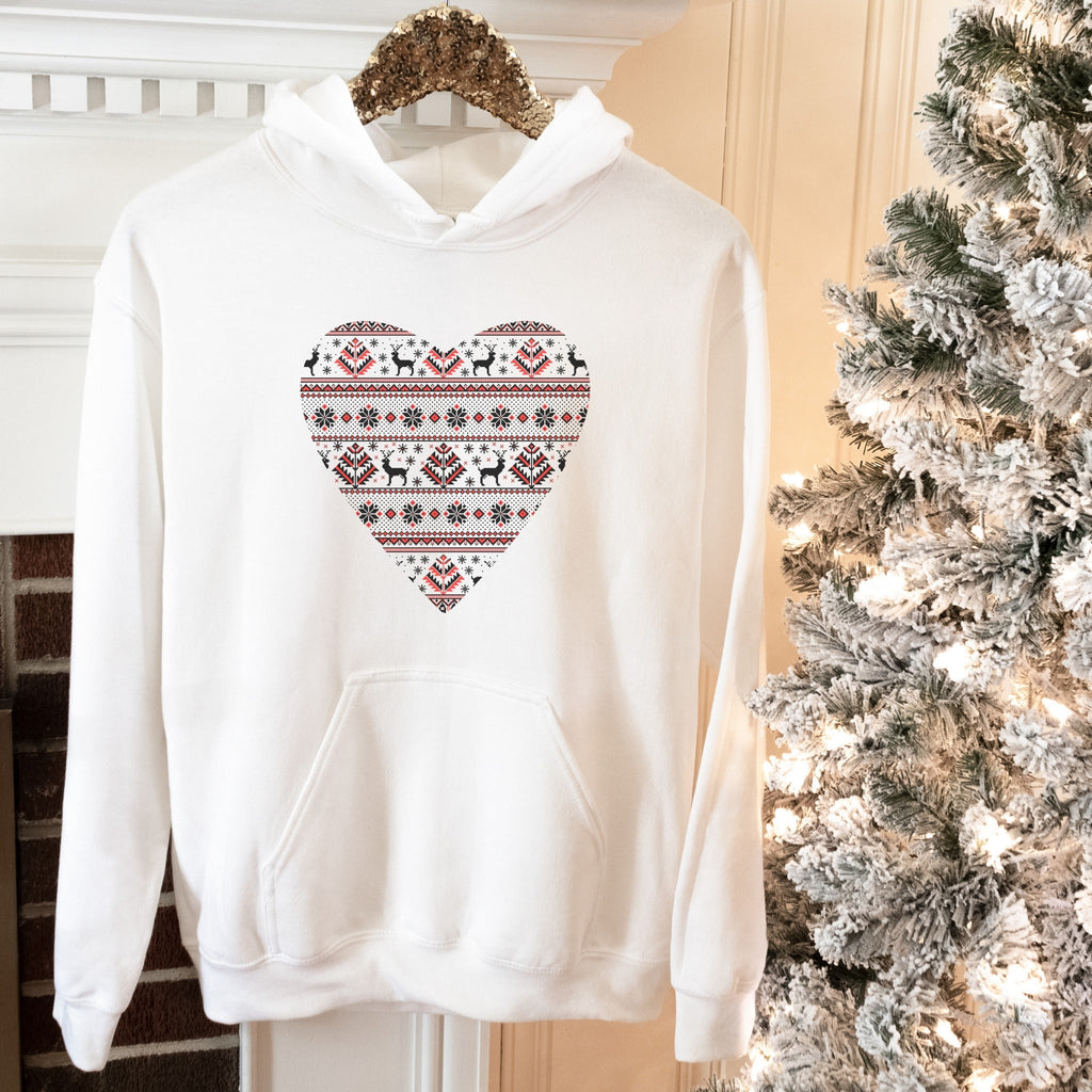 Fair Isle Heart Hoodie - Liam & Lore