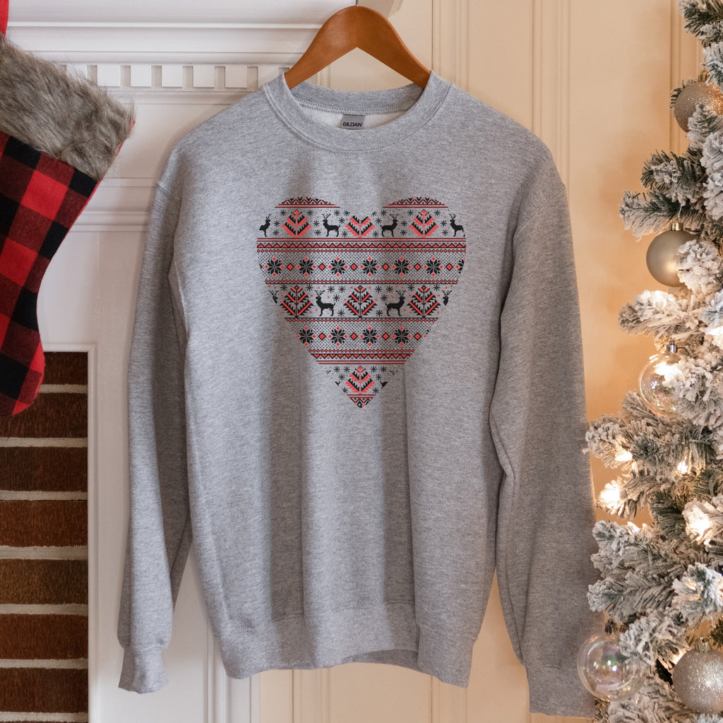 Fair Isle Heart Sweatshirt - Liam & Lore