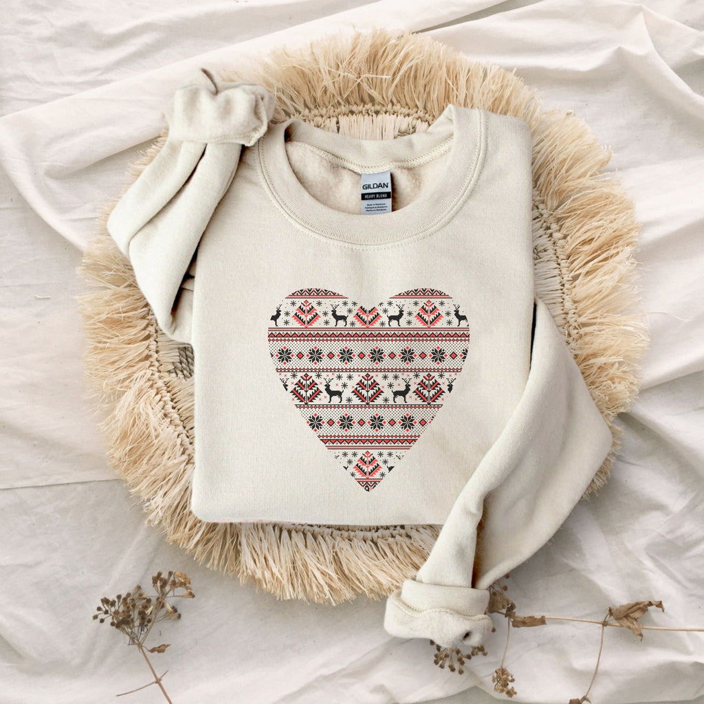 Fair Isle Heart Sweatshirt - Liam & Lore
