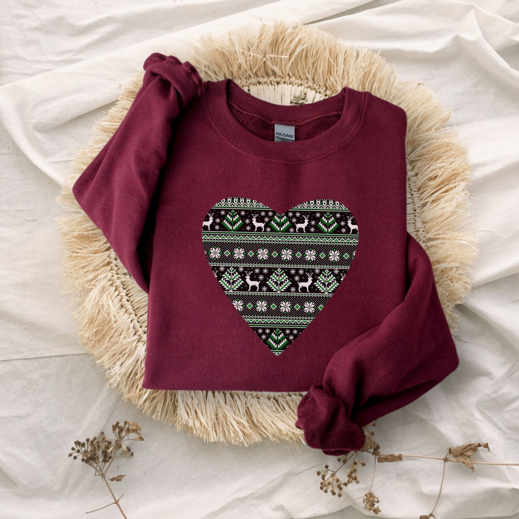 Fair Isle Heart Sweatshirt - Liam & Lore