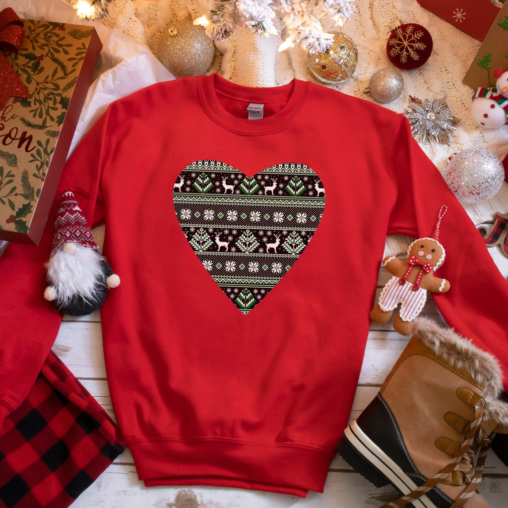Fair Isle Heart Sweatshirt - Liam & Lore