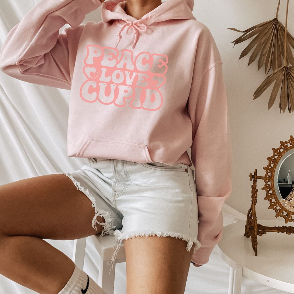 Peace Love Cupid Valentine Hoodie - Liam & Lore