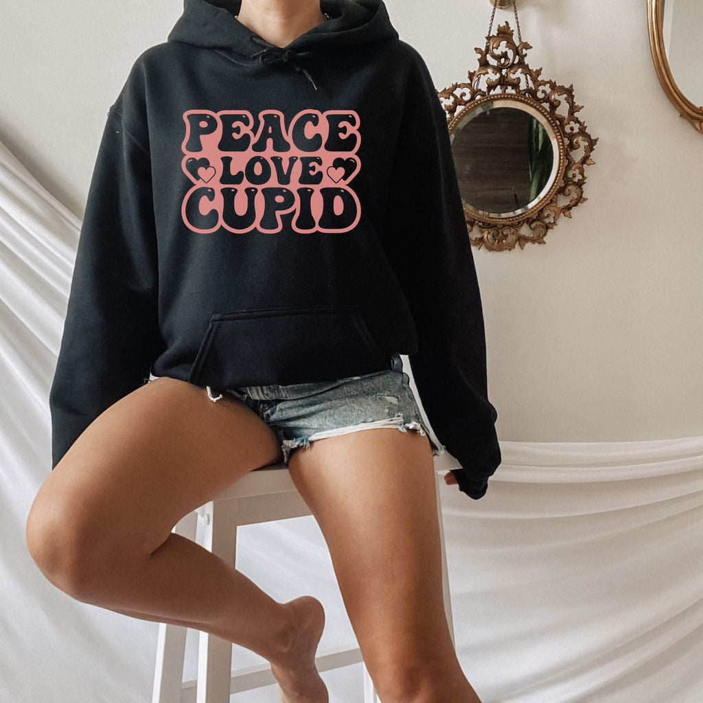 Peace Love Cupid Valentine Hoodie - Liam & Lore