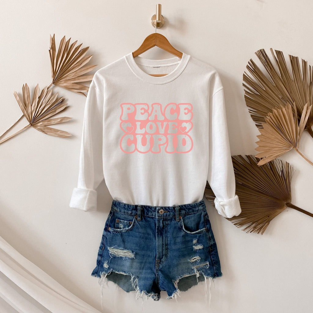 Peace Love Cupid Valentine Sweatshirt - Liam & Lore